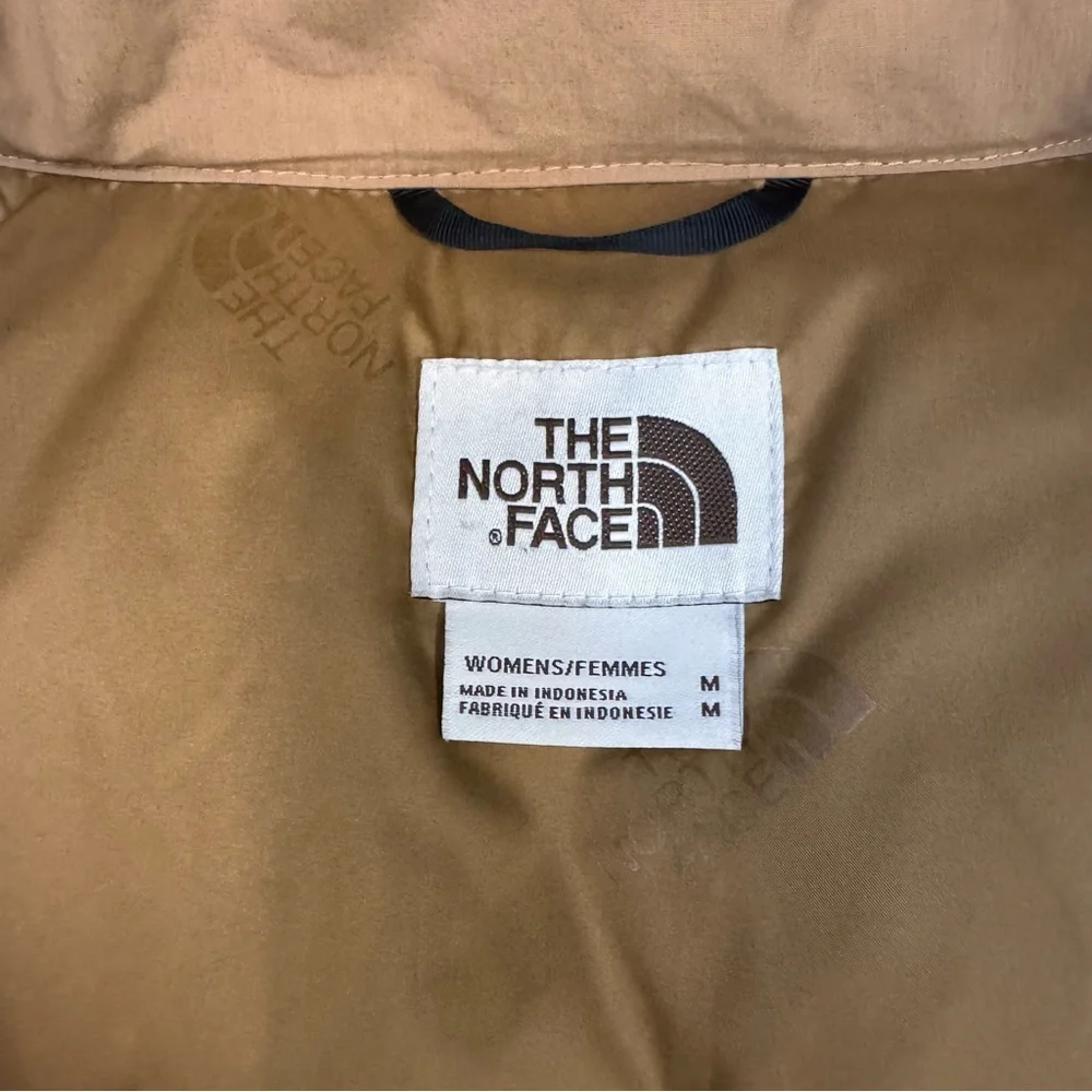The North Face Extra Warm Long Down Puffer Coat Brown Hooded Women’s M - Picture 7 of 7